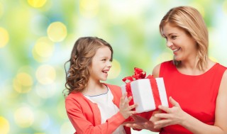 child receiving a gift